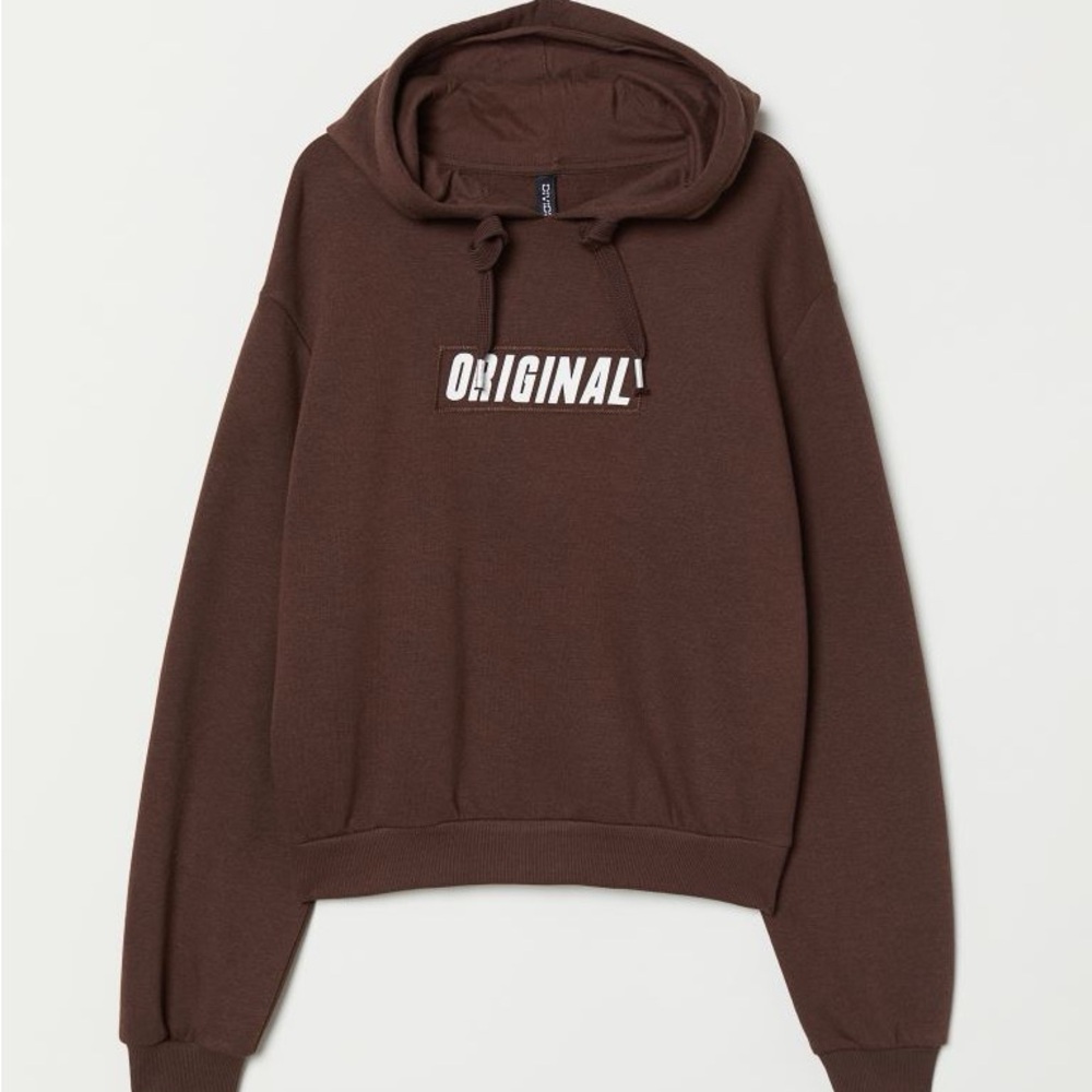 H&M Chocolate Hoodie with printed “Original”